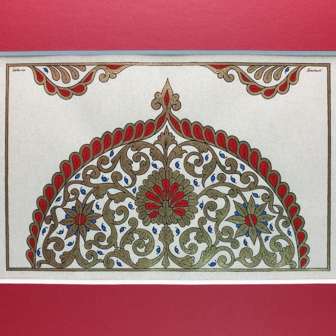 Guld/röd/blå arabesque-belysning