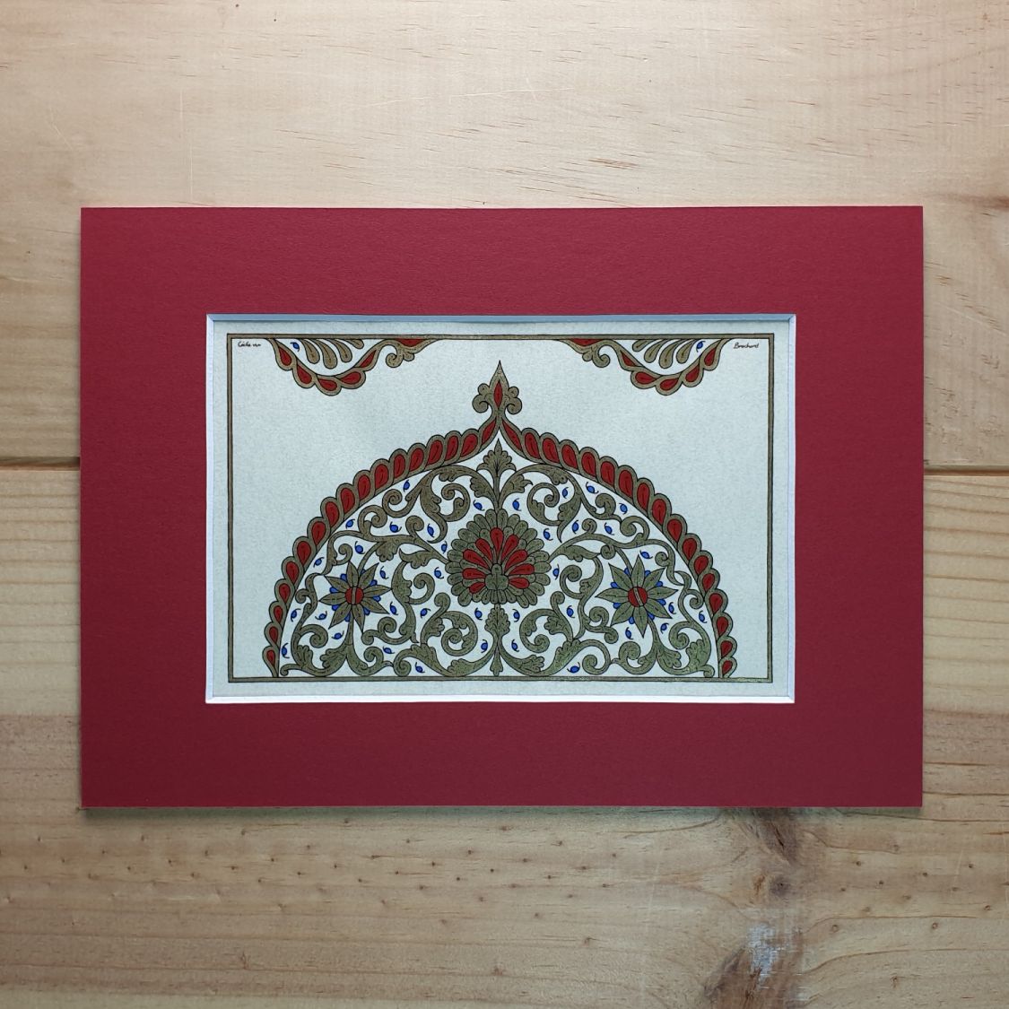Guld/röd/blå arabesque-belysning