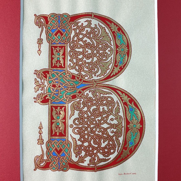 Bokstaven B i karolingisk stil