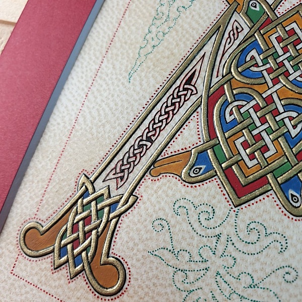 Bokstaven A i fransk-saxisk stil