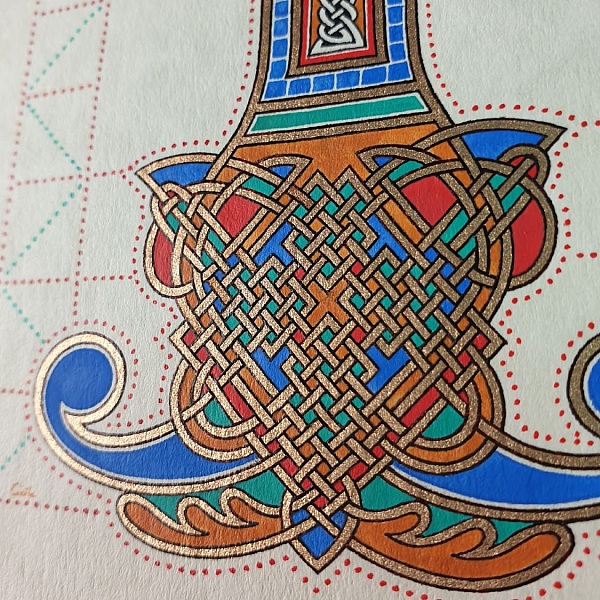 Illuminated letter I fransk-saxisk stil