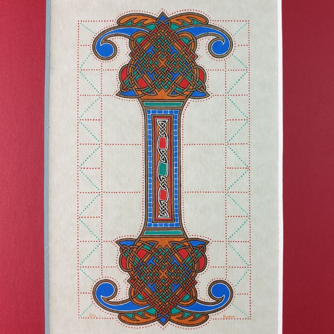 Illuminated letter I fransk-saxisk stil