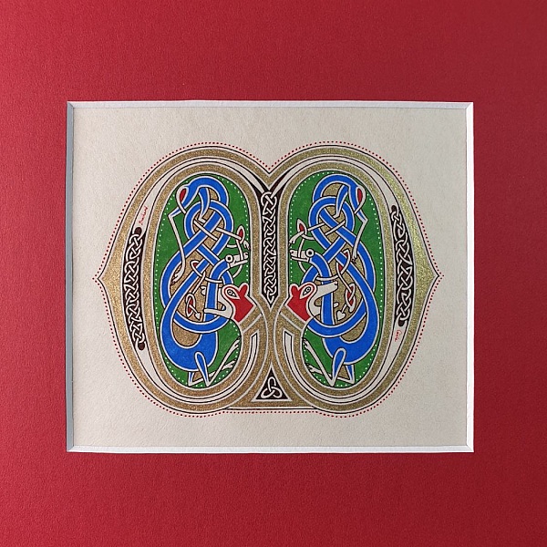 Bokstaven M i fransk-saxisk stil