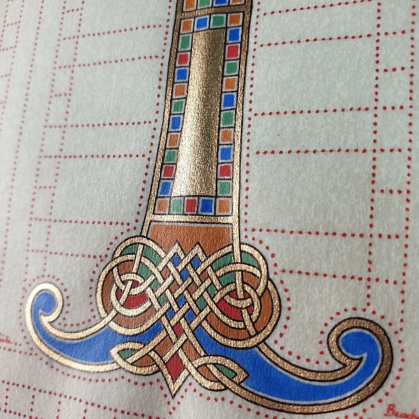 Bokstaven T i fransk-saxisk stil