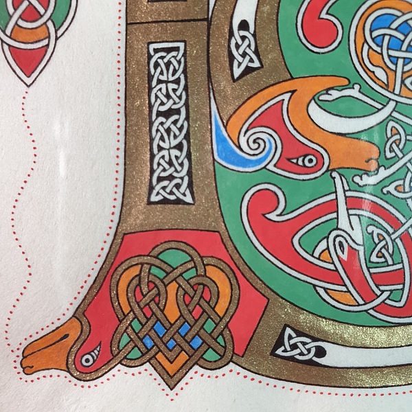 Illuminated letter B fransk-saxisk stil