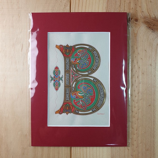Illuminated letter B fransk-saxisk stil