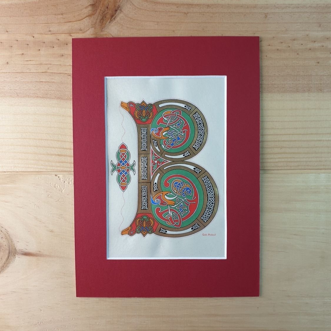 Illuminated letter B fransk-saxisk stil