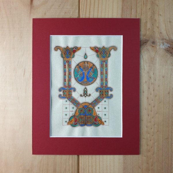 Illuminated letter V Franco-saxisk stil