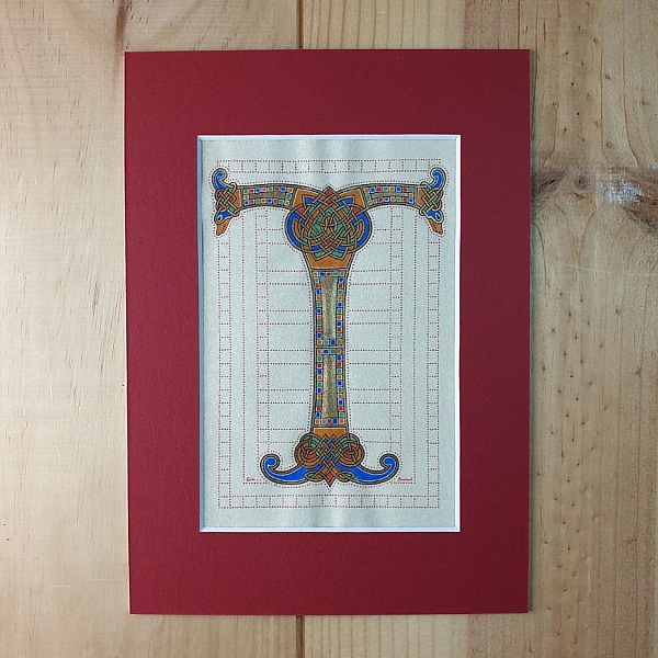 Bokstaven T i fransk-saxisk stil