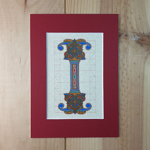 Illuminated letter I fransk-saxisk stil