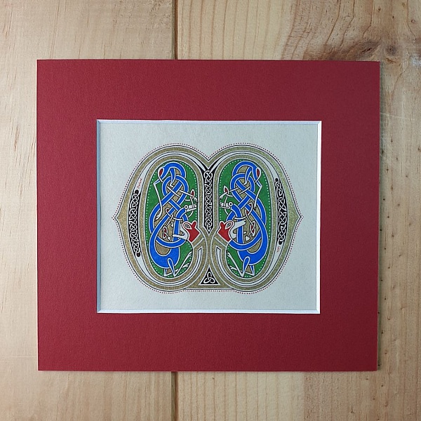 Bokstaven M i fransk-saxisk stil