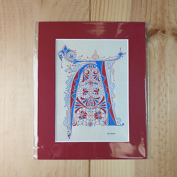 Bokstaven A i gotisk stil