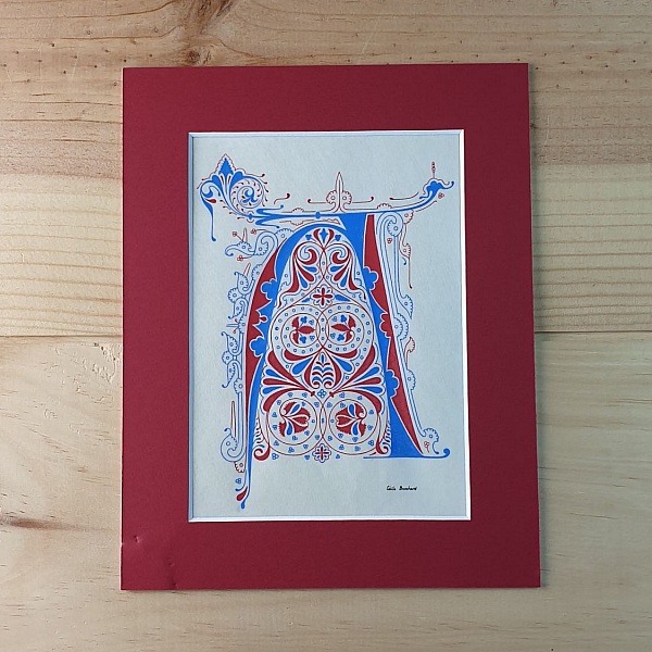 Bokstaven A i gotisk stil