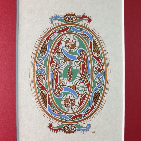 Upplyst bokstav O &ouml;-stil