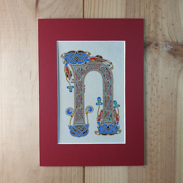 Upplyst bokstav N &ouml;-stil