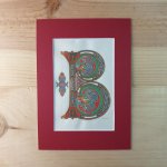 Illuminated letter B fransk-saxisk stil